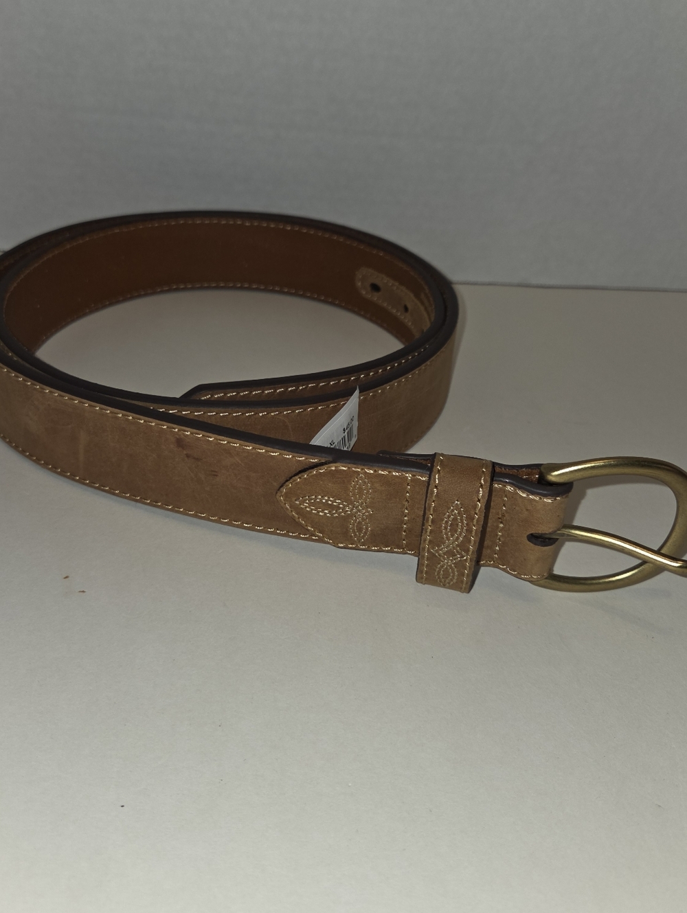 Ariat Ladies Bug Stitch Harness Brown Leather Belt A1567244 - 47 Inches